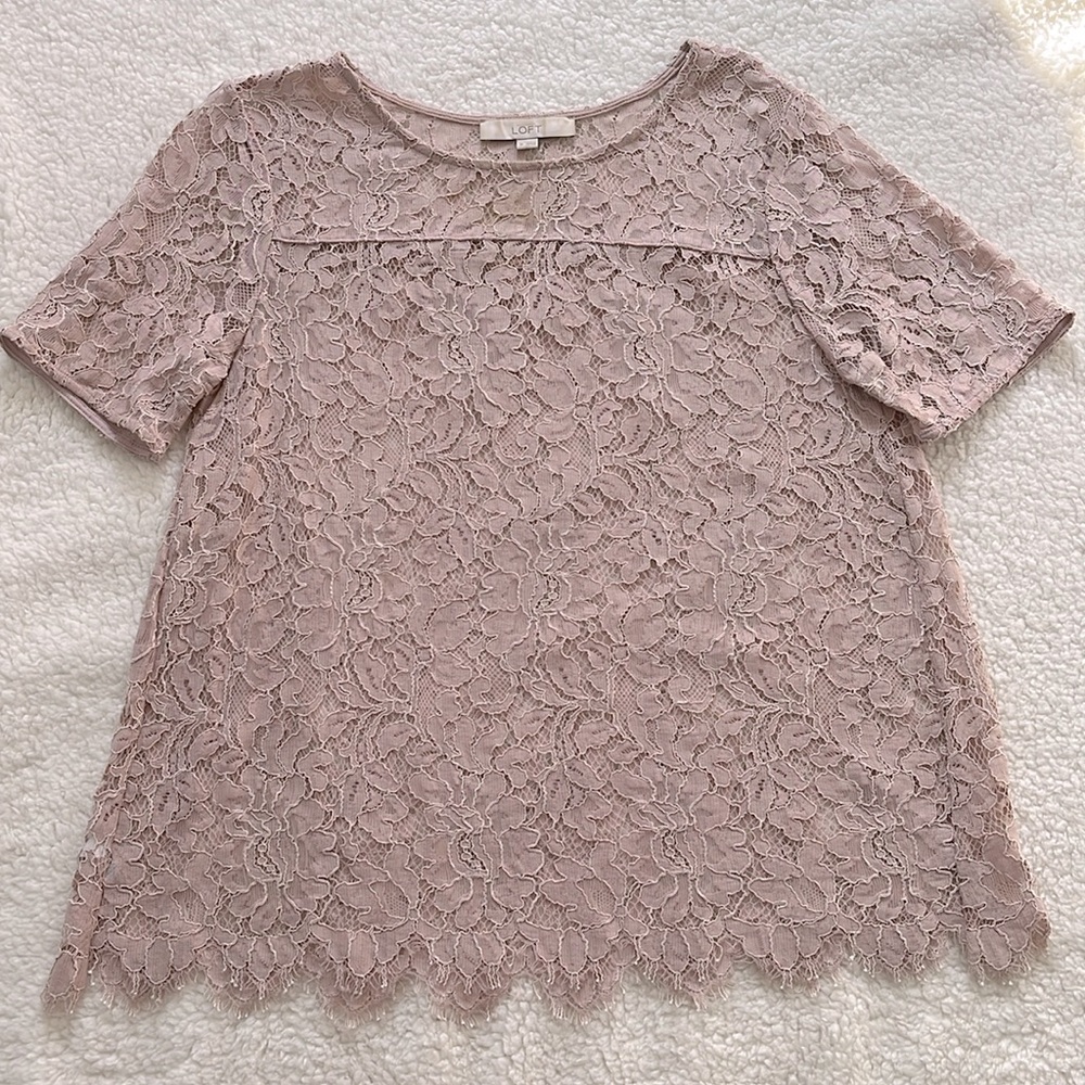 LOFT Lace Top, M